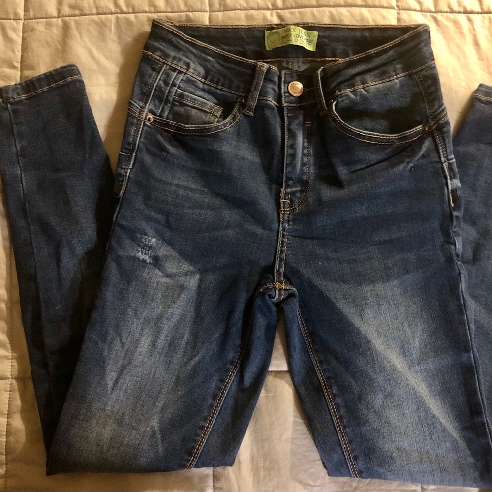 Wax jeans, push up denim